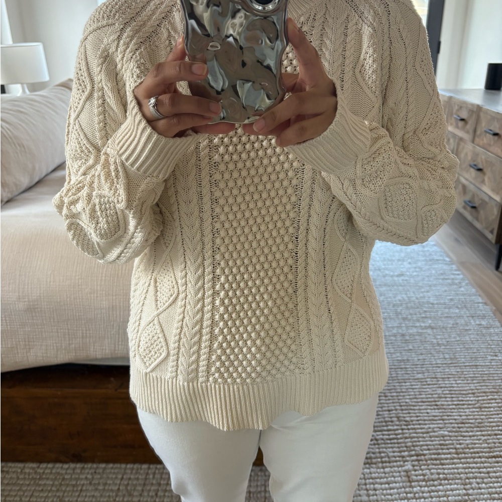 J. Crew Cream Knit Sweater